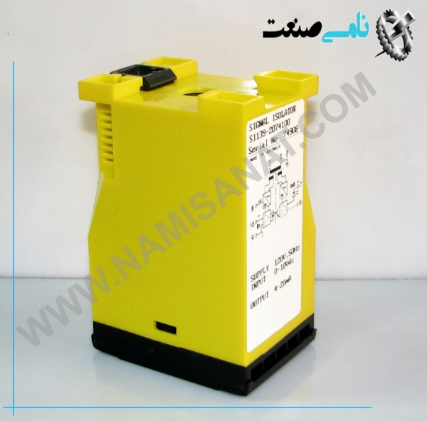 SIGNAL ISOLATOR SI139, SIGNAL ISOLATOR SI139,SIGNAL ISOLATOR SI13,SIGNAL ISOLATOR SI1,SIGNAL ISOLATOR SI,SIGNAL ISOLA,SIGNAL ISO,SIGNAL IS,SIGNAL I,SIGNAL ,SIGNA,SIGN,SIG,SI,S, ,نامی صنعت,تجهیزات صنعتی برق صنعتی,namisanat,نامی صنعت,تجهیزات صنعتی,نمایندگی فروش سایر برند ها,نمایندگی فوش ایر برند های ABB,IFM,ind.power,برق صنعتی ,Size: 52 W x 70 H x 110 D (mm). Housing material: ABS. Mounting: DIN-Rail, gear plate. Termination: Screw terminals on front Terminal covers standard. Protection class: IP40. Weight: 0.300 kg. Accuracy: 0.15% of span. Front ‘OFFS’ adjust: ±20% typical. Front ‘SPAN’ adjust: ±20% typical. Linearity: 0.15% of span above 0.2mA. Repeatability: 0.1% of span. Response time: 0.5 sec for T90 standard. Faster or slower response on request Temperature effect: Typically 0.02% of span/C. Operating temp. range: -10...+60C. Storage temp. range: -20...+70C. Output loop drive: 10mA into 0 - 2kΩ, 20mA into 0 - 1kΩ,  50mA into 0 - 400Ω Higher output drive on request. Output load change effect: less than 0.2% up to maximum load stated. Input/output isolation: >2kV rms. Power requirements: 3W. Electromagnetic compatibility: Complies with AS/NZS 4251.1 (EN 50081.1) Optional input specifications: All specifications quoted in this general section are for the standard inputs only. Specifications for the, optional inputs are available upon request.,1 = 90-280Vac 50/60Hz ,(65-280Vdc). *) 6 = 8 - 60Vdc., *) 3 = 16-48Vac 50/60Hz (10-60Vdc), *) 4 = 415V, 50Hz ±10%. *) 9 = Other (Specify).,01 = 0 – 100mV (1MΩ). 11 = 0 – 1mA, (1KΩ)., 02 = 0 – 200mV (1MΩ). 12 = 0 – 5mA (220Ω)., 03 = 0 – 500mV (1MΩ). 13 = 0 – 10mA (100Ω)., 04 = 0 – 1V (1MΩ). 14 = 0 – 20mA (51Ω)., 05 = 0 – 2V (1MΩ). 15 = 0 – 50mA (20Ω)., 06 = 0 – 5V (1MΩ). # 16 = 4 – 20mA (51Ω)., 07 = 0 – 10V (1MΩ). 17 = 10 – 50mA (20Ω)., 08 = 0 – 100V (1MΩ)., 09 = 1 – 5V (1MΩ). *) 19 = Other. (Specify 100Vdc or 100mA max),