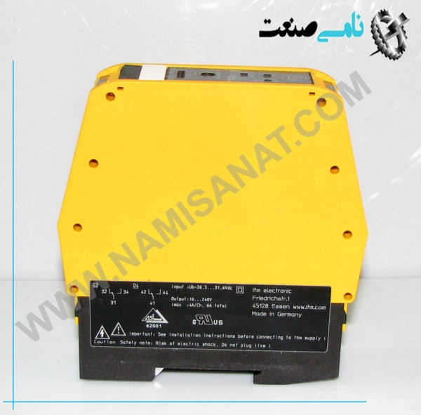 AC009S, AC009S,AC009,AC00,AC0,AC,A, ,نامی صنعت,تجهیزات صنعتی برق صنعتی,namisanat,نامی صنعت,تجهیزات صنعتی,نمایندگی فروش سایر برند ها,نمایندگی فوش ایر برند های ABB,IFM,پترو شیمی ,فولاد,شرکت بازرگانی, Sensor / سنسور مغناطیسی, Reflex Sensor / سنسور واکنش,	 Ultrasonic Sensor / سنسور اولتراسونیک, Vision Sensor / سنسور بینایی, Photoelectric Sensor and Proximity Sensor / سنسور فتوالکتریک و مجاورت, Proximity Sensor / سنسور مجاورت, Flow Sensor / سنسور جریان, Temperature Sensor / سنسور دما, Touch Sensor / سنسور لمسی	, Fiber Optic Sensor / سنسور فیبر نوری, Magnetic Sensors , Cylinder Sensor / سنسور مغناطیسی - سنسور سیلندری,	 Pressure Sensor / سنسور فشار, Photoelectric Sensor / سنسور فتوالکتریک, Valve Sensor / سنسور سوپاپ	, Level Sensor / سنسور سطح, Capacitive Sensor / سنسور خازنی,	 Inductive sensor / سنسور القایی,Safe active AS-i module, Mounting on DIN rail, Combicon connection, Performance Level e, to EN ISO 13849-1 et IEC 61508 / SIL 3, for the connection of mechanical contacts, Complies with the requirements:, EN ISO 13849-1: category 4 PL e, IEC 61508: SIL 3,Electrical design 2 safe inputs / 2 non-safe LED outputs / 2 non-safe relay outputs Operating voltage [V] 26.5...31.6 DC Current consumption [mA] < 250 Max. current load per module [mA] 6000 Input current [mA]