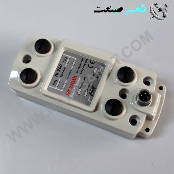 REXROTH 3842 410 061, S086550,S08655,S086,S0,S,S086550,SCOTIA,namisanat,نامی صنعت,تجهیزات صنعتی,نمایندگی فروش سایر برند ها,نمایندگی فوش ایر برند های ABB,IFM,پترو شیمی ,فولاد,شرکت بازرگانی,, Ind.automation,اتوماسیون صنعتی, ind.electronics,الکترونیک صنعت,, MEASUREMENT &INSTRUMENT,اندازه گیری و ابزار دقیق, ind.power,برق صنعتی , Induction welding,جوش القایی, hydraulic-pneumatic,هیدرولیک-پنوماتیک, واردات قطعات ,REXROTH 3842 410 061,REXROTH 3842 410 06,REXROTH 3842 410 ,REXROTH 3842 4,REXROTH 3842,REXROTH 384,REXROTH 3,REXROTH ,REXROT,REXRO,REXRM,The communication module constitutes the connection between the antennas and the control system. It provides pluggable connections for up to two antennas, which can be active simultaneously and work at different frequencies. Alternatively, a digital sensor can also be connected to each antenna. Parameterization and diagnosis are done via the integrated web server. ID 200/C-PDP The connection to the control system is established via PROFIBUS-DPV0. The integrated web server is reached via a separate RS-232 interface. ID 200/C-ETH The connection to the control system is established via Ethernet. In addition to TCP/IP, the Profinet/IO, Modbus/ TCP and EtherNet/IP Ethernet protocols are also available. An integrated switch enables line structure cabling in addition to the conventional Ethernet star shap