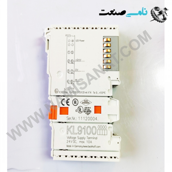 KL9100, KL9100,KL910,KL91,KL9,KL,K,ind.electronics,الکترونیک صنعتی, MEASUREMENT ,&INSTRUMENT,اندازه گیری و ابزار دقیق ind.power,برق صنعتی , Induction welding,,جوش القایی, hydraulic-pneumatic,,هیدرولیک-پنوماتیک, واردات قطعات ,KL9100 | Potential supply terminal, 24 V DC The KL9100 power feed terminal makes it possible to set up various potential groups with the standard voltage of 24 V D,POWER SUPPLY,BECKHOFF