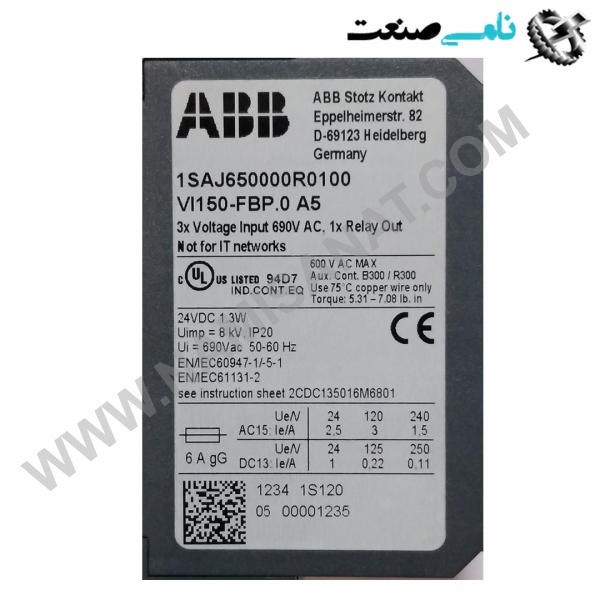 1SAJ650000R0100/VI150-FBP.0 , واردات قطعات ,PEPERL FUCHS نامی صنعت,تجهیزات صنعتی,نمایندگی فروش سایر برند ها,نمایندگی فوش ایر برند های ABB,NAMISANAT,IFM,پترو شیمی ,فولاد,شرکت بازرگانی,نامی ,صنعت, سسایر سیستم ها,سیستم ها ,وکانکتور,مانیتور  ind.electronics,الکترونیک صنعتی,Encoders MEASUREMENT ,&INSTRUMENT,اندازه گیری و ابزار دقیق ind.power,برق صنعتی , Induction welding,,جوش القایی, hydraulic-pneumatic,,هیدرولیک  1SAJ650000R0100,VI150-FBP.0,1SAJ650000R0100,VI150-FBP.,1SAJ650000R0100,VI150-FBP,1SAJ650000R0100,VI150-FB,1SAJ650000R0100,VI150-F,1SAJ650000R0100,VI150-,1SAJ650000R0100,VI150,1SAJ650000R0100,VI15,1SAJ650000R0100,VI1,1SAJ650000R0100,VI,1SAJ650000R0100,V,1SAJ650000R0100,,1SAJ650000R0100,1SAJ650000R010,1SAJ650000R01,1SAJ650000R0,1SAJ650000R,1SAJ650000,1SAJ65000,1SAJ6500,1SAJ650,1SAJ65,1SAJ6,1SAJ,1SA ABB,MODULE,IND.AUTOMATION,VI150-FBP.0 Voltage-Module for UMC100 Use in grounded networks, Ue 150-690V AC,NAMISANAT.CO,https:,,www.namisanat.com,per,,OTHER MODULES,RELAY ,سایر ماژول ها,رله,رله ای بی بی,ای بی بی,ماژول,ماژول ای بی بی,اتوماسیون صنعتی