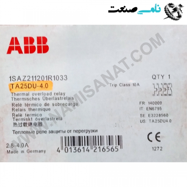 1SAZ211201R1033/TA25DU-4.0, واردات قطعات ,PEPERL FUCHS نامی صنعت,تجهیزات صنعتی,نمایندگی فروش سایر برند ها,نمایندگی فوش ایر برند های ABB,NAMISANAT,IFM,پترو شیمی ,فولاد,شرکت بازرگانی,نامی ,صنعت, سسایر سیستم ها,سیستم ها ,وکانکتور,مانیتور  ind.electronics,الکترونیک صنعتی,Encoders MEASUREMENT ,&INSTRUMENT,اندازه گیری و ابزار دقیق ind.power,برق صنعتی , Induction welding,,جوش القایی, hydraulic-pneumatic,,هیدرولیک  1SAZ211201R1033,TA25DU-4.0,1SAZ211201R1033,TA25DU-4.,1SAZ211201R1033,TA25DU-4,1SAZ211201R1033,TA25DU-,1SAZ211201R1033,TA25DU,1SAZ211201R1033,TA25D,1SAZ211201R1033,TA25,1SAZ211201R1033,TA2,1SAZ211201R1033,TA,1SAZ211201R1033,T,1SAZ211201R1033,,1SAZ211201R1033,1SAZ211201R103,1SAZ211201R10,1SAZ211201R1,1SAZ211201R,1SAZ211201,1SAZ21120,1SAZ2112,1SAZ211,1SAZ21,1SAZ2,1SAZ,1SA ABB,CONTACTOR,CONNECTOR,SOCKET,IND.POWER,BIMETAL,thermal overload relay,NAMISANAT.CO,https:,,www.namisanat.com,per,, ای بی بی,کنتاکتور,کنتاکتور ای بی بی,کانکتور,سوکت,برق صنعتی,بی متال,رله اضافه بار حرارتی,