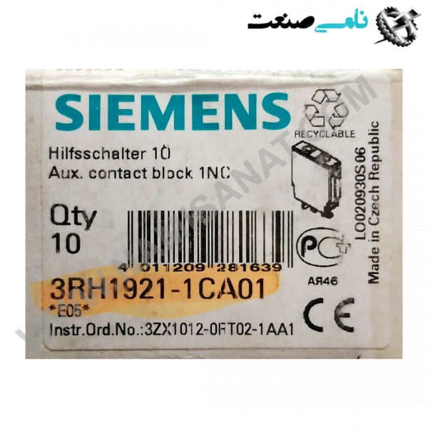 3RH1921-1CA01, واردات قطعات ,PEPERL FUCHS نامی صنعت,تجهیزات صنعتی,نمایندگی فروش سایر برند ها,نمایندگی فوش ایر برند های ABB,NAMISANAT,IFM,پترو شیمی ,فولاد,شرکت بازرگانی,نامی ,صنعت, سسایر سیستم ها,سیستم ها ,وکانکتور,مانیتور  ind.electronics,الکترونیک صنعتی,Encoders MEASUREMENT ,&INSTRUMENT,اندازه گیری و ابزار دقیق ind.power,برق صنعتی , Induction welding,,جوش القایی, hydraulic-pneumatic,,هیدرولیک  3RH1921-1CA01,3RH1921-1CA0,3RH1921-1CA,3RH1921-1C,3RH1921-1,3RH1921-,3RH1921,3RH192,3RH19,3RH1,3RH SIEMENS,CONTACTOR,CONNECTOR,SOCKET,IND.POWER,BIMETAL,thermal overload relay,NAMISANAT.CO,https:,,www.namisanat.com,per,,Contactor Relay,Block Contactor,AX09-30-01-80 220-230V50Hz,230-240V60Hz Contactor,Acessórios para Mini Contatores,Auxiliary Contact,Thermal Overload Relay, Electronic Overload Relay,CONNECTOR SOR-UVR L=1MT S3-S4-S5- S6 P,W,OTHER CONNECTORS,Contactor relay and power contactor,Auxiliary switch,MOUNTING BLOCK DIN EN 50005, 4-POLE,2NO+2NC,front-side auxiliary switch, 1 NO contact, screw terminal, for contactors 3RT1 زیمنس ,کنتاکتور,کنتاکتور زیمنس ,لوازم جانبی برای مینی کانکتور,کانکتور,,کانکتور زیمنس,سوکت,برق صنعتی,تماس کمکی,سوییچ کمکی,رله کنتاکتور و کنتاکتور برق ,سایر کانکتور ها,بی متال,رله اضافه بار الکترونیکی,رله کنتاکتور,رله اضافه بار حرارتی,