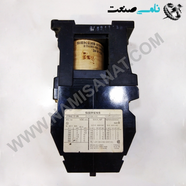 3TB4217-0B, واردات قطعات ,PEPERL FUCHS نامی صنعت,تجهیزات صنعتی,نمایندگی فروش سایر برند ها,نمایندگی فوش ایر برند های ABB,NAMISANAT,IFM,پترو شیمی ,فولاد,شرکت بازرگانی,نامی ,صنعت, سسایر سیستم ها,سیستم ها ,وکانکتور,مانیتور  ind.electronics,الکترونیک صنعتی,Encoders MEASUREMENT ,&INSTRUMENT,اندازه گیری و ابزار دقیق ind.power,برق صنعتی , Induction welding,,جوش القایی, hydraulic-pneumatic,,هیدرولیک  3TB4217-0B,3TB4217-0,3TB4217-,3TB4217,3TB421,3TB42,3TB4,3TB SIEMENS,CONTACTOR,CONNECTOR,SOCKET,IND.POWER,thermal overload relay,NAMISANAT.CO,https:,,www.namisanat.com,per,,Contactor Relay,Block Contactor,Auxiliary Contact,Thermal Overload Relay, Electronic Overload Relay,CONNECTOR,OTHER CONNECTORS,Contactor relay and power contactor,Auxiliary switch,front-side auxiliary switch,screw terminal, for contactors,contactor relay,Magnet coil for contactors SIRIUS​​​​​​​ زیمنس,کنتاکتور,کنتاکتور زیمنس ,لوازم جانبی برای مینی کانکتور,کانکتور,کانکتور زیمنس,سوکت,برق صنعتی,تماس کمکی,سوییچ کمکی,رله کنتاکتور و کنتاکتور برق ,سایر کانکتور ها,بی متال,رله اضافه بار الکترونیکی,رله کنتاکتور,رله اضافه بار حرارتی,