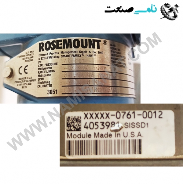 3051CD1A22A1BS1M5V50C, انواع ، نحوه نصب و کاربرد ترانسمیتر فشار 3051TG  سری 3051 روزمونت تجهیزات زیر را شامل می شود:  Rosemount 3051C Coplanar Pressure Transmitter Rosemount 3051T In-Line Pressure Transmitter Rosemount 3051CF Flowmeter selection guide Rosemount 3051CFA Annubar Flowmeter Rosemount 3051CFC Compact Flowmeter Rosemount 3051CFP Integral Orifice Flowmeter Rosemount 3051L Level Transmitter در این میان انواع پرشر ترانسمیتر سری TG به شرح زیر می باشند:  TG1 1…2.1 Bar TG2 1…10.3 Bar TG3 1…55 Bar TG4 1…276 Bar TG5 1…689 bar این سری از تجهیزات روزمونت دارای آپشن ها و امکانات بسیاری می باشند. شما می توانید 3051 را با نمایشگر LCD خریداری نمایید. همچنین سری 3051 دارای انواع ترانسمیتر دیفرانسیلی (تفاضلی) نیز می باشد. این تجهیزات جز مدل های هوشمند (smart) می باشند. ترانسمیتر فشار روزمونت در صنایع بالادستی و پایین دستی نفت کاربرد بسیار زیادی دارد. همچنین صنایع فولاد و ریخته گری ، داروسازی و شیمیایی ، سیمان ، مهندسی پزشکی و… کاربرد فراوانی دارد. این تجهیز همواره به عنوان یکی از حساس ترین ادوات ابزار دقیق در سیستم های کنترل و اتوماسیون صنعتی مورد استفاده قرار می گیرد.  نحوه نصب ترانسمیتر فشار محاسبه قیمت و فروش ترانسمیتر فشار 3051 می تواند با یا بدون منیفولد صورت پذیرد. و این بستگی به اردر نامبر مورد درخواست شما دارد. پس در صورتی که منیفولد نیاز دارید به شما توصیه می کنیم یکبار دیگر مشخصات فنی سفارش تان را بررسی نمایید. اندازه گیری فشار ورودی و خروجی از مخازن سیالات رایج ترین کاربرد این سنسورها می باشد. با توجه به امکاناتی که برای ترانسمیتر خود انتحاب می کنید، می توانید فقط برای نمایش میزان فشار از آن استفاده نموده و یا میزان فشار را ببینید و کنترل کنید.  تکنولوژی الکترونیکی انتقال فشار Rosemount 3051T تکنولوژی الکترونیکی انتقال فشار Rosemount 3051T با ترکیبی از سنسورهای آزمایش شده و طراحی دقیق و عایق بندی منحصر به فرد، فشار 0.3 تا 10,000 psi را به صورت دقیق می تواند اندازه گیری کند.انتقال فشار Rosemount 3051T با استفاده از تکنواوژی سنسورهای پیشرفته، خطای اندازی گیری این محصول را 0.065% در نظر گرفته است که با انجام آزمایش به نتیجه ی ضریب خطای 0.15% می رسیم.قابل ذکر است که انتقال فشار Rosemount 3051T خاطر نشان کرده است از قطعاتی استفاده می کند که بالغ بر 5 سال کاملا دقیق تحت هر نوع شرایطی با بالاترین راندمان کارایی دارد.دقت بالا و ثبات انتقال فشار Rosemount 3051T باعث کاهش نواسانات اطلاعات و هزینه های نگه داری و افزایش امنیت دستگاه شده است. عملکرد پویا و بی نظیر ترانسمیتر فشار رزومونت انتقال فشار Rosemount 3051T قابلیت اتصال با چندین روش را داراست و همچنین از مواد اولیه با کیفیت عالی شاخته شده است. انتقال فشار Rosemount 3051T گواهی نامه های متعددی دریافت کرده است که تصدیق می کند این محصول در شرایط پرخطر قابل استفاده است. گزینه های خروجی متعددی مانند 4_20mA و 1_5VDC همراه با پرتکل های Hart, Profibus و Foundation profibus قابل تهیه است. انتقال فشار Rosemount 3051T گزینه ها و پیشنهادهای متنوعی را برای تمامی شرایط ارائه می نماید.  عملکرد PlantWeb اختیاری برای افزایش بهره وری دستگاه راندمان هشت برابر سریعتر از فرستنده فشار معمولی