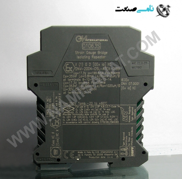 D1063S, D1063S,D1063,D106,D10,D1,D,TERMINAL,IND.POWER,Load ,Cell/Strain, Gauge ,Bridge, Isolating, Repeater,Load Cell/Strain Gauge Bridge,D1063S Isolating Repeater,نامی صنعت,تجهیزات صنعتی, برق صنعتی,GM,