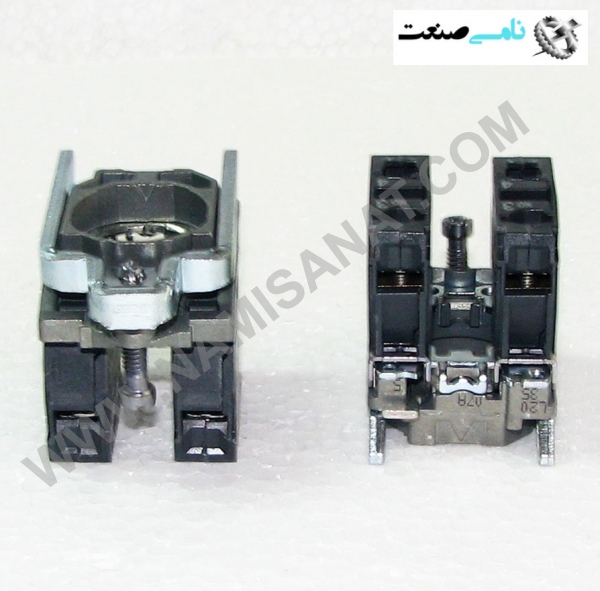 ZB4 BZ103, ZB4 BZ103,ZB4 BZ10,ZB4 BZ1,ZB4 BZ,ZB4 B,ZB4 ,ZB4,ZB,Z,ind.power,برق صنعتی ,ind,power,برق, صنعتی , ,نامی صنعت,تجهیزات صنعتی برق صنعتی,namisanat,نامی صنعت,تجهیزات صنعتی,نمایندگی فروش سایر برند ها,نمایندگی فوش ایر برند های ABB,IFM,Switch 22mm MOUNTING BASE WITH 2 N.O.Contact BlockS, ZB4 Series,Harmony, 22mm Push Button, XB4B operators, contact block, with mounting collar, 2 NO, screw clamp terminal,Range of product Harmony XB4 Product or component type Complete body/contact assembly Device short name ZB4 Fixing collar material Zamak Sale per indivisible quantity 1 Head type Standard, Contacts type and composition 2 NO,, Contact operation Slow-break, Contact block type Single, Device composition Body, Fixing collar, Connections - terminals Screw clamp terminals, <= 2 x 1.5 mm² with cable, end EN 60947-1, Screw clamp terminals, >= 1 x 0.22 mm² without cable end EN 60947-1,3 A 240 V, AC-15, A600 EN/IEC 60947-5-1, 6 A 120 V, AC-15, A600 EN/IEC 60947-5-1, 0.1 A 600 V, DC-13, Q600 EN/IEC 60947-5-1, 0.27 A 250 V, DC-13, Q600 EN/IEC 60947-5-1, 0.55 A 125 V, DC-13, Q600 EN/IEC 60947-5-1, 1.2 A 600 V, AC-15, A600 EN/IEC 60947-5-1,