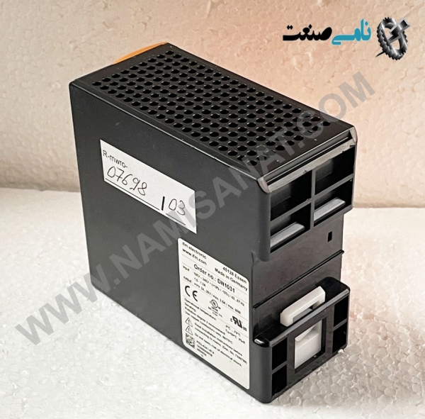 DN1031, AC001S,AC001,AC00,AC0,AC,A, ,نامی صنعت,تجهیزات صنعتی برق صنعتی,namisanat,نامی صنعت,تجهیزات صنعتی,نمایندگی فروش سایر برند ها,نمایندگی فوش ایر برند های ABB,IFM,Ind.automation,اتوماسیون صنعتی,Ind.automation,اتوماسیون صنعتی,Evaluation systems, power supplies,Switched-mode power supply 24 V DC 60 W power output Primary switched mode Output current 2.5 A, regulated DCok output,DN1031 PSU-1AC/24VDC-2.5A,Input voltage range [V] 100...240 AC (± 10 %) Nominal voltage [V] 115 / 230 AC Nominal frequency [Hz] 47...63 Output voltage [V] 24...28 *) Output current [A] 2.5 Efficiency [%] 88 (230 V AC; 24 V DC; 2.5 A) Short-circuit proof yes Overload protection yes Power-on delay time [ms] ≤ 380 Derating [W/K] > 60°C (2%/K) Mains buffering time [ms] 90 (230 V AC; 24 V DC; 2.5 A) Protection class II Input current [A] 0.8 Overvoltage protection (OVP) [V] < 34 Fuse 10 A, external, characteristic B Residual ripple [mV] ≤ 50,