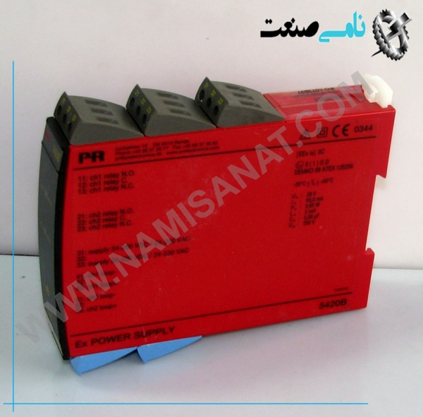 PR 5420B, PR 5111,PR 511,PR 51,PR 5,PR ,P, ,نامی صنعت,تجهیزات صنعتی برق صنعتی,namisanat,نامی صنعت,تجهیزات صنعتی,نمایندگی فروش سایر برند ها,نمایندگی فوش ایر برند های ABB,IFM,ind.power,برق صنعتی ,Programmable from standard PC, Galvanic separation, optional Ex,رله , Trip amplifiers as option, For DIN rail mounting, Universal voltage supply,5116B,5116,511,51,5,PR5116B,PR-5116B,, Input for RTD, TC, mV, Ohm, potentiometer, mA and V, , 2-wire supply > 16.5 V to Ex zone 0, ,Bipolar voltage input,2-wire programmable transmitter, 5131B,PR 522,PR 52,PR 5,PR ,PR,P,5420B,PR 5420B,PR-5420B – 2 channels, – 5-port 3.75 kVAC galvanic isolation, – Output voltage > 18 V to I.S. area, – Active current loop detection,PR/5420B,PR5420B, – Universal supply by AC or DC, ,Input for RTD, TC, mV, linear resistance, mA, and V, , 3.75 kVAC galvanic isolation,– 2 channels - 2 or 4 outputs, , Dual output, , 5-port 3.75 kVAC galvanic isolation, ,Cable error detection ,Universal supply by AC or DC, – 4...20 mA loop output,PR 5131B,PR 5131,PR 513,PR 51,PR 5,PR,P, – 1- and 2-channel versions – ATEX Ex / I.S. version – DIN rail mounting,PR 5202B,PR 5202,PR 520,PR 52,PR 5,PR 52,PR ,P, ,Output for current, voltage and 2 relays, , Universal supply by AC or DC, Detachable terminals,PR- 5111,PR ,/5111,PR5111,PR ,511,PR ,51,PR ,5,PR ,P,PR-5114,PR/114,PR5114,Programmable, Transmitter,5115A,5115,511,51,5,PR5115A,PR-5115A,PR/5115A,Redundancy measurement with 2 input signals, ,Signal calculator with the four arithmetical operations, , Duplication of the input signal, , Input for RTD, Ohm, TC, mV, mA, and V ,Universal supply by AC or DC,PR 5225,PR 522,PR 52,PR 5,PR,P,