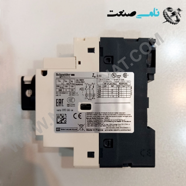 GV2-L07 , واردات قطعات ,PEPERL FUCHS نامی صنعت,تجهیزات صنعتی,نمایندگی فروش سایر برند ها,نمایندگی فوش ایر برند های ABB,NAMISANAT,IFM,پترو شیمی ,فولاد,شرکت بازرگانی,نامی ,صنعت, سسایر سیستم ها,سیستم ها ,وکانکتور,مانیتور ind.electronics,الکترونیک صنعتی, MEASUREMENT ,&INSTRUMENT,اندازه گیری و ابزار دقیق ind.power,برق صنعتی , Induction welding,,جوش القایی, hydraulic-pneumatic,,هیدرولیک-پنوماتیک, واردات قطعات GV2L07,GV2L0,GV2L,GV2,GV,G,  Circuit breaker - magnetic - 2.5 A - screw clamp terminals