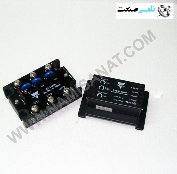 RSO4090, RSO4090,RSO409,RSO40,RSO4,RSO,RS,R,Motor Controllers 3-Phase Analog Power Controller Types RSC-AAM60/RSO ,Solid State Relay, Soft starting/stopping, Control module, ,نامی صنعت,تجهیزات صنعتی برق صنعتی,namisanat,نامی صنعت,تجهیزات صنعتی,نمایندگی فروش سایر برند ها,نمایندگی فوش ایر برند های ABB,IFM, Ind.automation,اتوماسیون صنعتی, Output module, Control input type, Multivoltage, Rated operational voltage, Rated operational current,Control and output modules for analogue, control of 3-phase induction motors or heaters, • Rated operational current: 3 x 10, 25, 50, 90, 110 AACrms, • Rated operational voltage: Up to 600 VACrms, • Supply voltage range: 10 to 32 VDC, • Control current range: 0 to 20 mA/4 to 20 mA, • LED-indication for line ON and load ON, • Varistor protection, • Approvals: CE, CCC, UL, CSA,RSO 2210 RSO 2225 RSO 2250 RSO 2290 RSO, 22110, 3 x 400 VAC RSO 4010 RSO 4025 RSO 4050 RSO 4090 RSO 40110, 3 x 480 VAC RSO 4810 RSO 4825 RSO 4850 RSO 4890 RSO 48110, 3 x 600 VAC RSO 6050 RSO 6090 RSO 60110,RSO ..10 RSO ..25 RSO ..50 RSO ..90 RSO ..110 IEC and CCC Rated Operational Current AC 51 16 Arms 25 Arms 50 Arms 90 Arms 110 Arms IEC and CCC rated operational current AC 53a 3 Arms 5 Arms 15 Arms 30 Arms 40 Arms Number of starts/hr @40˚C 7* 7* 7* 50* 50* Overload cycle according to EN/ IEC 60947-4-2 @ 40˚C 3A: AC53a: 3A: AC53a: 3A: AC53a: 3A: AC53a: 3A: AC53a:, 4 - 4:100 - 7* 4 - 4:100 - 7* 4 - 4: 100 - 7* 4 - 4:100 - 50* 4 - 4: 100 - 50*, Off-state leakage ,current ≤ 10 mArms ≤ 10 mArms ≤ 10 mArms ≤ 25 mArms ≤ 25 mArms, On-state voltage drop ≤ 1.6 Vrms ≤ 1.6 Vrms ≤ 1.6 Vrms ≤ 1.8 Vrms ≤ 1.8 Vrms, I, 2t for fusing t=10 ms ≤ 130 A2s ≤ 525 A2s ≤ 1800 A2s ≤ 6600 A2s ≤ 18000 A2s,